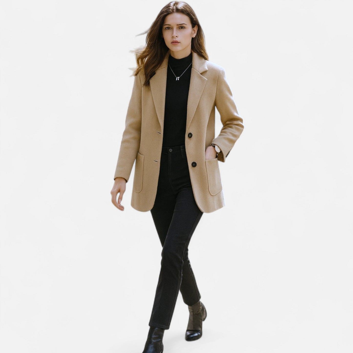 Old Monarchy | Women’s Classic Buttoned Blazer Coat