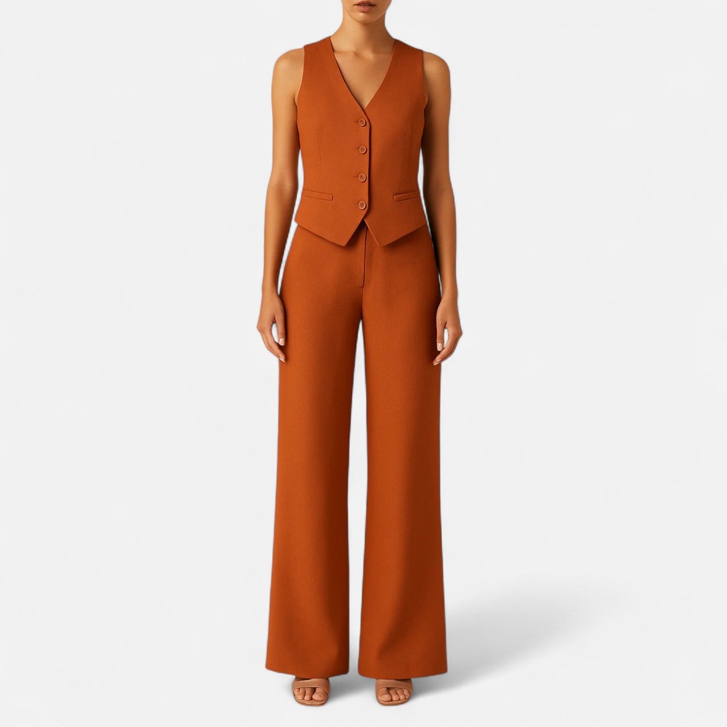 Old Monarchy | Women’s Sleeveless Two-Piece Set – Premium Co-Ord Elegance for Sophisticated Casual & Modern Classic Dressing